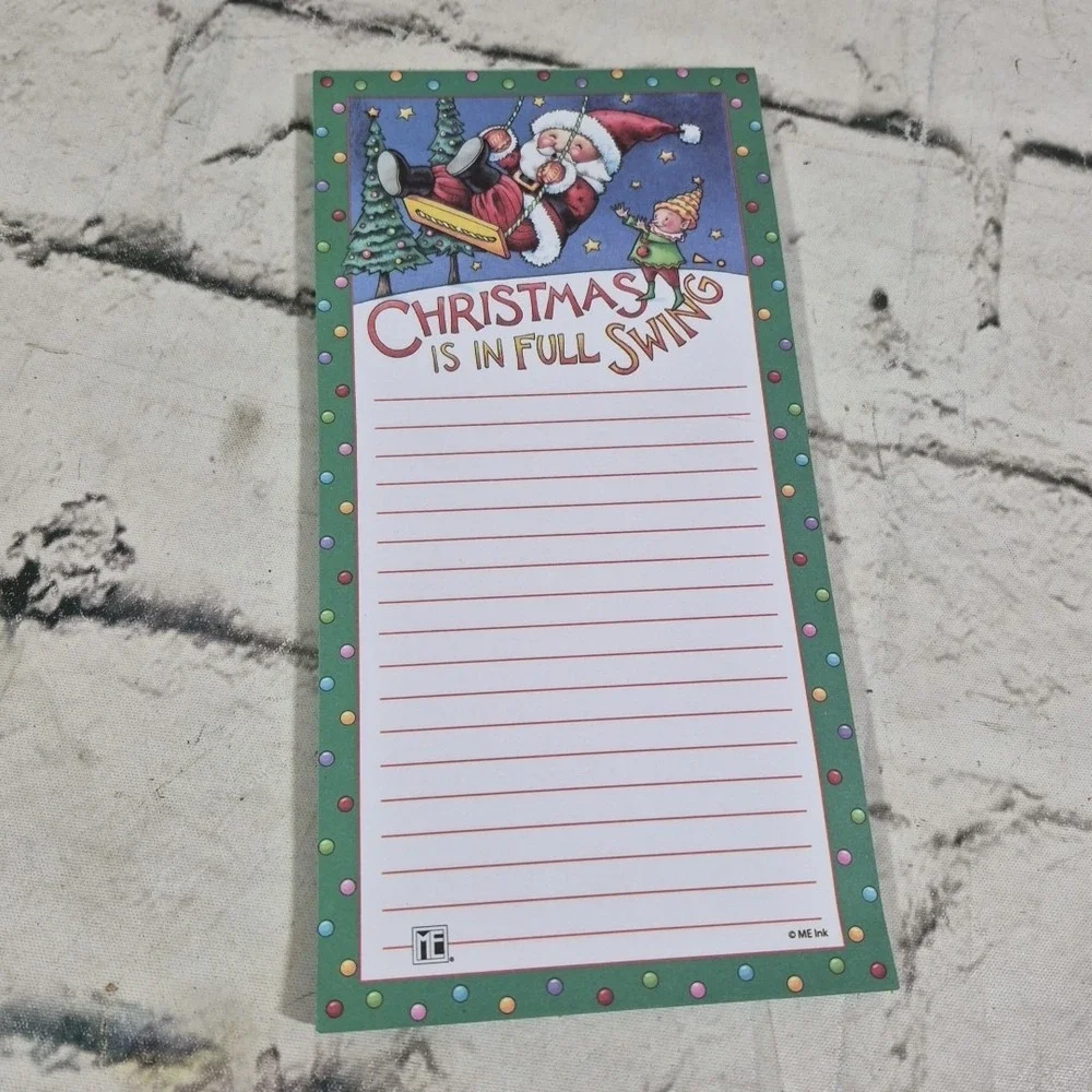 Christmas List Magnetic Note Pads Lot Of 2 Santa Claus Mary Engelbreit Studio 18